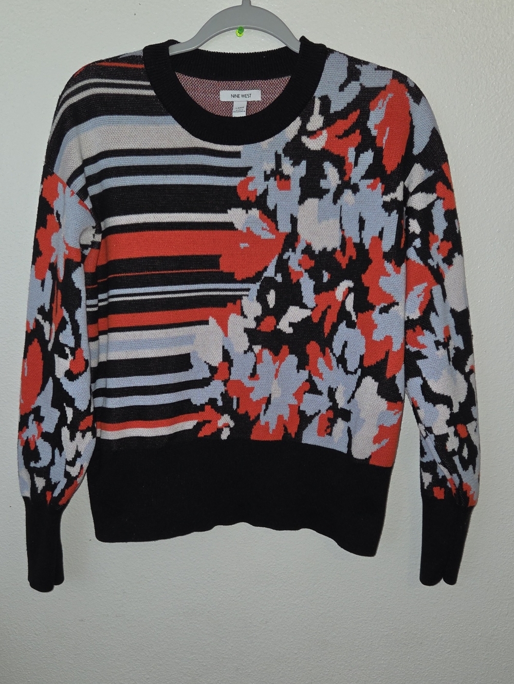 Nine West Swester Sz.L Black, White, Orange And Light Blue